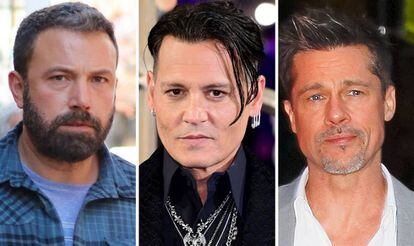 Ben Affleck, Johnny Depp y Brad Pitt.