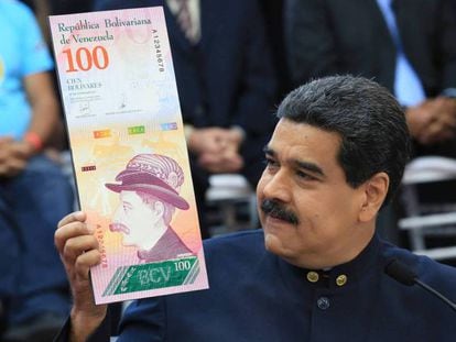 Maduro muestra un nuevo bolívar. En vídeo, sus declaraciones.