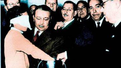 , en el sorteo de 1954.