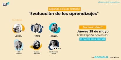 Cartel del evento 'Evaluación de los aprendizajes', de la Fundación Santillana.