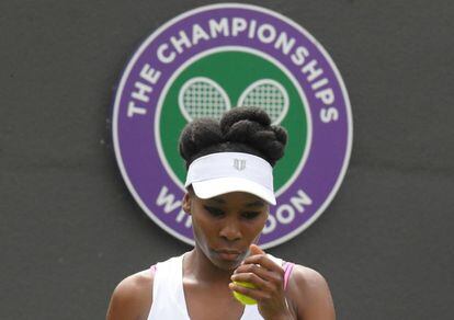 Venus Williams, durante su estreno en Wimbledon.