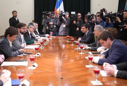 Reunión de Gabriel Boric con Chile Vamos
