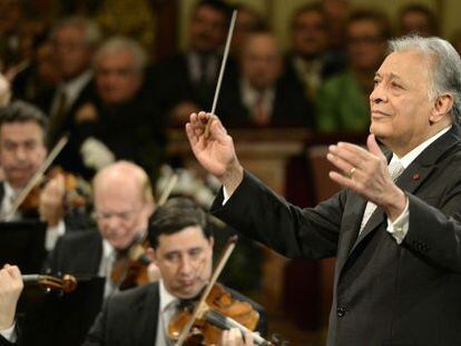 El director indio Zubin Mehta durante el concierto.