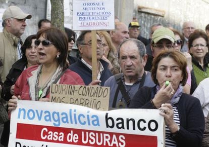 Manifestación en Santiago de afectos por las preferentes