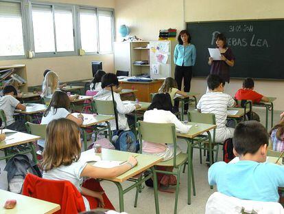 Examen en un colegio madrile&ntilde;o de primaria, en una imagen de archivo. 