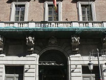 Fachada del Ministerio de Hacienda, en Madrid.