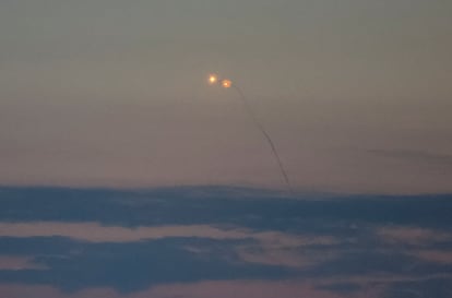 La explosión de un dron durante un ataque ruso, este martes en Kiev, la capital de Ucrania.