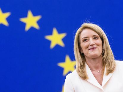 La nueva presidenta del Parlamento Europeo, Roberta Metsola.