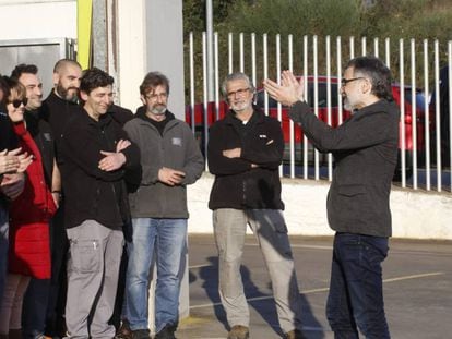 Jordi Cuixart, a la llegada a su empresa en Sentmenat (Barcelona).