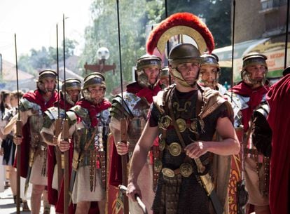 Legionarios romanos en una reconstrucción histórica.