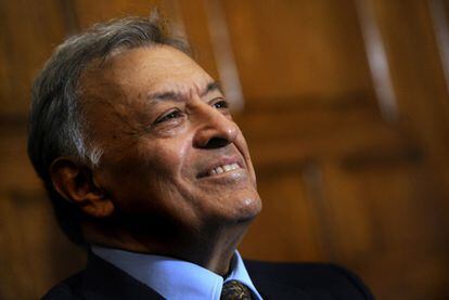 El director de orquesta indio Zubin Mehta, en la rueda de prensa del premio Yehudi Menuhin