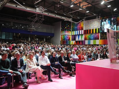 Yolanda Díaz, en la presentación de su candidatura a las generales con la plataforma Sumar, en el polideportivo Magariños de Madrid.