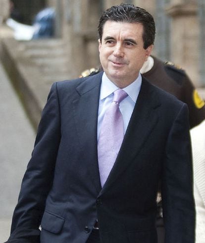 El ex presidente balear Jaume Matas, a su llegada al juzgado