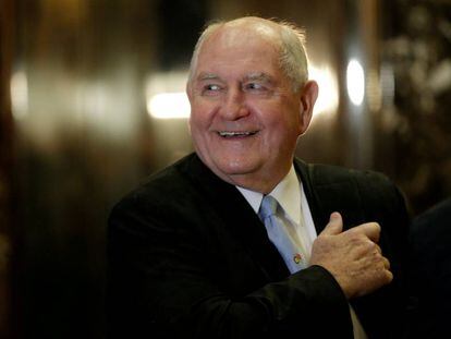 El secretario de Agricultura estadounidense, Sonny Perdue, uno de los mayores defensores del TLC en el Gabinete de Trump.