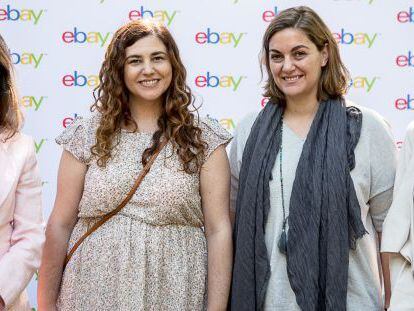 De izquierda a derecha: Susana Voces, directora general de eBay en España; las emprendedoras Ines Ramírez y Lourdes Rodriguez y Cristina Gómez-Molina, responsable de comunicación de eBay en España.