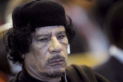 El líder lidio Muamar el Gadafi, en Roma en noviembre de 2009.