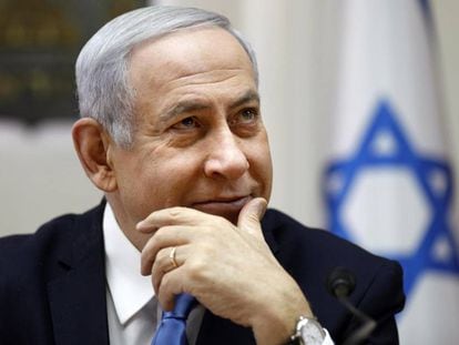 El primer ministro israelí, Benjamín Netanyahu, este domingo en Jerusalén.