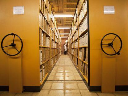 Aspecto del dep&oacute;sito del Archivo Hist&oacute;rico de la Diputaci&oacute;n de Barcelona.