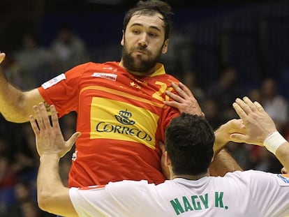 Ca&ntilde;ella, durante el duelo contra Hungr&iacute;a.