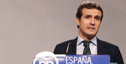 El vicesecretario de Comunicación del PP, Pablo Casado.