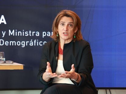 La vicepresidenta tercera del Gobierno y ministra para la Transición Ecológica y el Reto Demográfico, Teresa Ribera, el 1 de febrero en Andalucía.