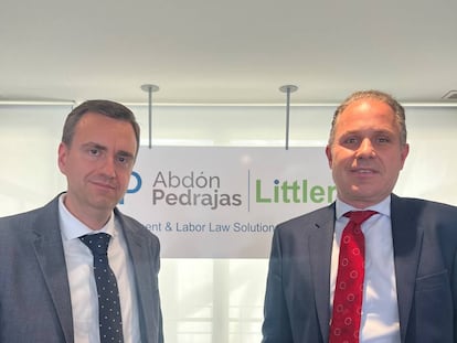 Juan Carlos Fernández y Antonio Pedrajas, socio director de Abdón Pedrajas Littler. 
