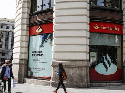 Oficina de Banco Santander en Madrid. 