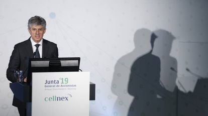 Marco Patuano, en la junta de accionistas de Cellnex de 2019