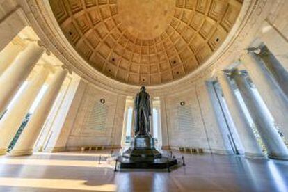 Interior del monumento a Jefferson, en Washington.