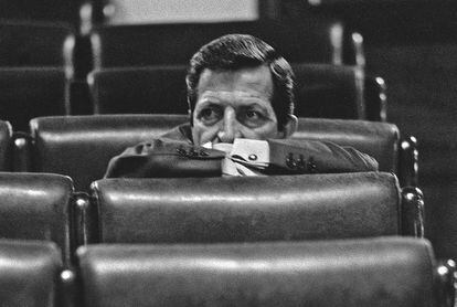 Adolfo Suárez vuelve al Congreso en 1986 para estar presente en el debate sobre la OTAN.