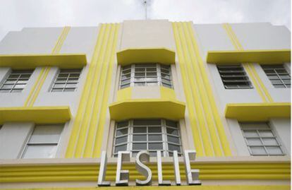 El hotel Leslie, en Ocean Drive.