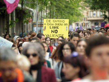 Una manifestación contra la violencia machista.