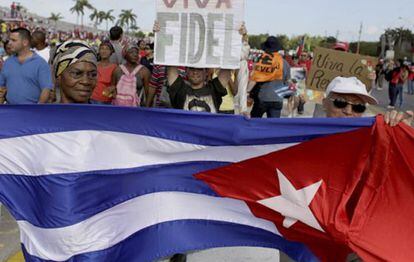 Manifestaci&oacute;n del Primero de Mayo en Cuba. 