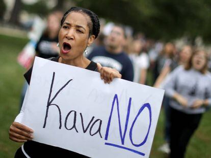 Manifestación contra la designación de Kavanaugh como nuevo magistrado del Supremo de EE UU.