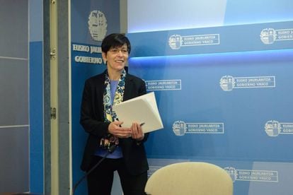 La consejera de Seguridad, Estefanía Beltrán de Heredia, este viernes tras el Consejo de Gobierno.