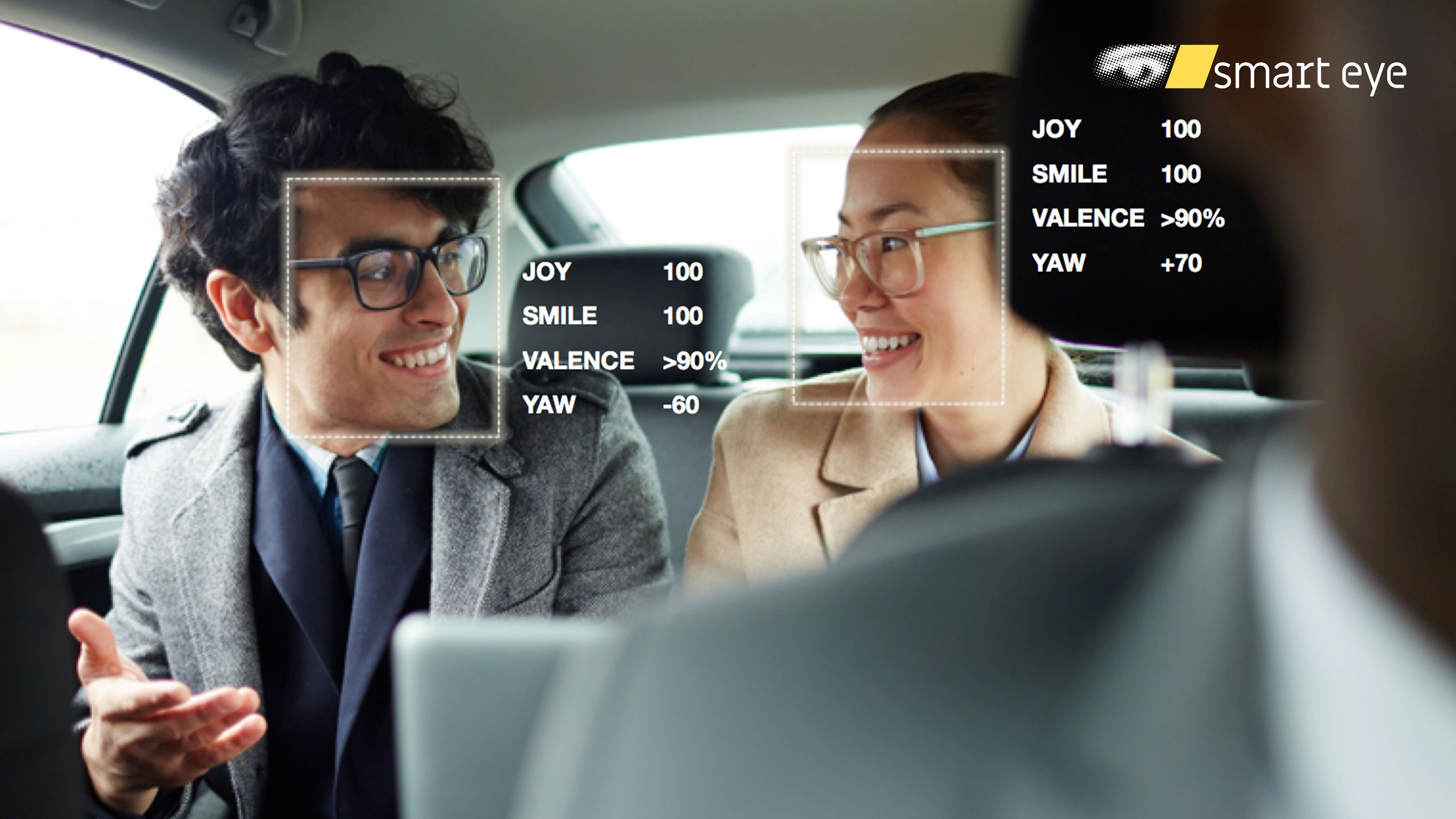 Imagen promocional del sistema de identificación de emociones a bordo que comercializa la empresa SmartEye.