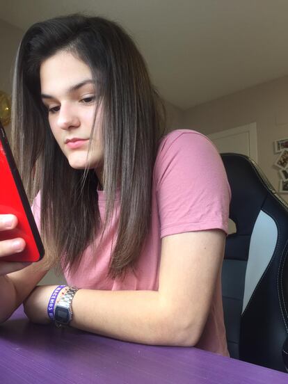 Nayra Gorris, en su casa de Benaguasil, Valencia.