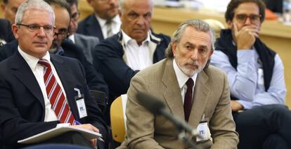 Francisco Correa y Pablo Crespo este martes en la Audiencia Nacional.