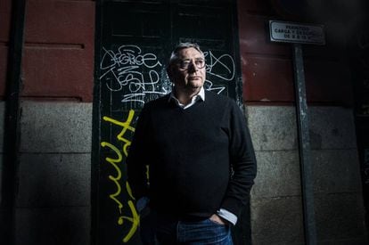 Michael Robinson, en la calle de Cervantes (Madrid), el pasado martes.
