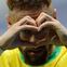 Brazil's Neymar celebrates scoring his side's second goal against Venezuela on a penalty kick during a Copa America soccer match at the National Stadium in Brasilia, Brazil, Sunday, June 13, 2021. (AP Photo/Eraldo Peres)
