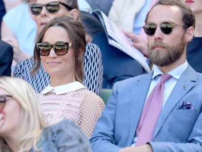 Pippa Middleton y James Middleton, en Wimbledon.