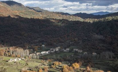 Vista de Nocito, pueblo perteneciente al municipio de Nueno, en la comarca de La Hoya (Huesca).