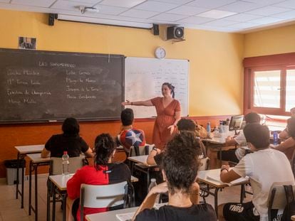 Una clase de cuarto de la ESO en el instituto Tirso de Molina de Madrid, el curso pasado.