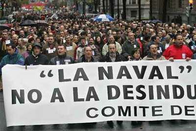 Cabecera de la marcha que ha recorrido Bilbao.