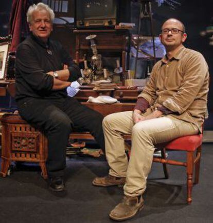 El director José Carlos Plaza y el autor Manuel Calzada.