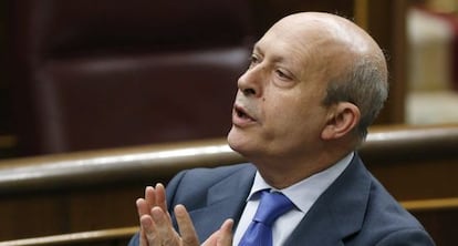 José Ignacio Wert, este miércoles en el Congreso.