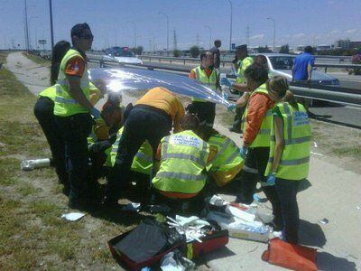 Uno de los accidentes del fin de semana.