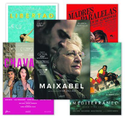 Cinco títulos de la colección 'Cine Goya', de EL PAÍS.