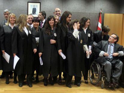 Toma de posesión de nueve nuevas juezas, de la 62ª promoción de la Escuela Judicial para el País Vasco.