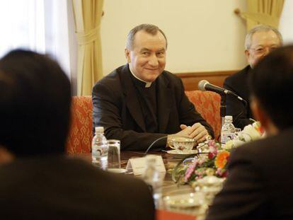 Pietro Parolin, durante unas gestiones diplom&aacute;ticas con Vietnam.